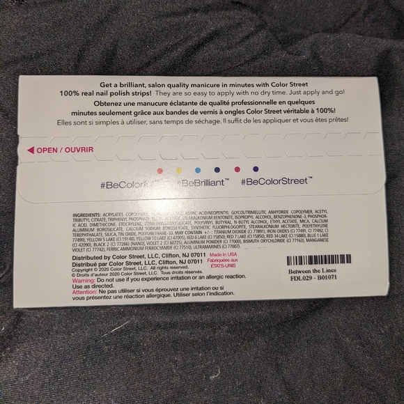 Last Chance! COLOR STREET Lines Clear Stripped Design Nail Polish Strips - Picture 5 of 9